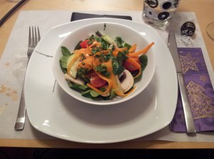 A delicious salad appetizer.